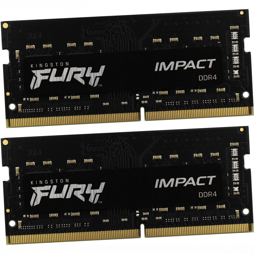 ОЗУ Kingston Fury Impact KF432S20IBK2/32 SO-DIMM, DDR4, 32 Гб (2 х 16 Гб), 3200 МГц - миниатюра 2