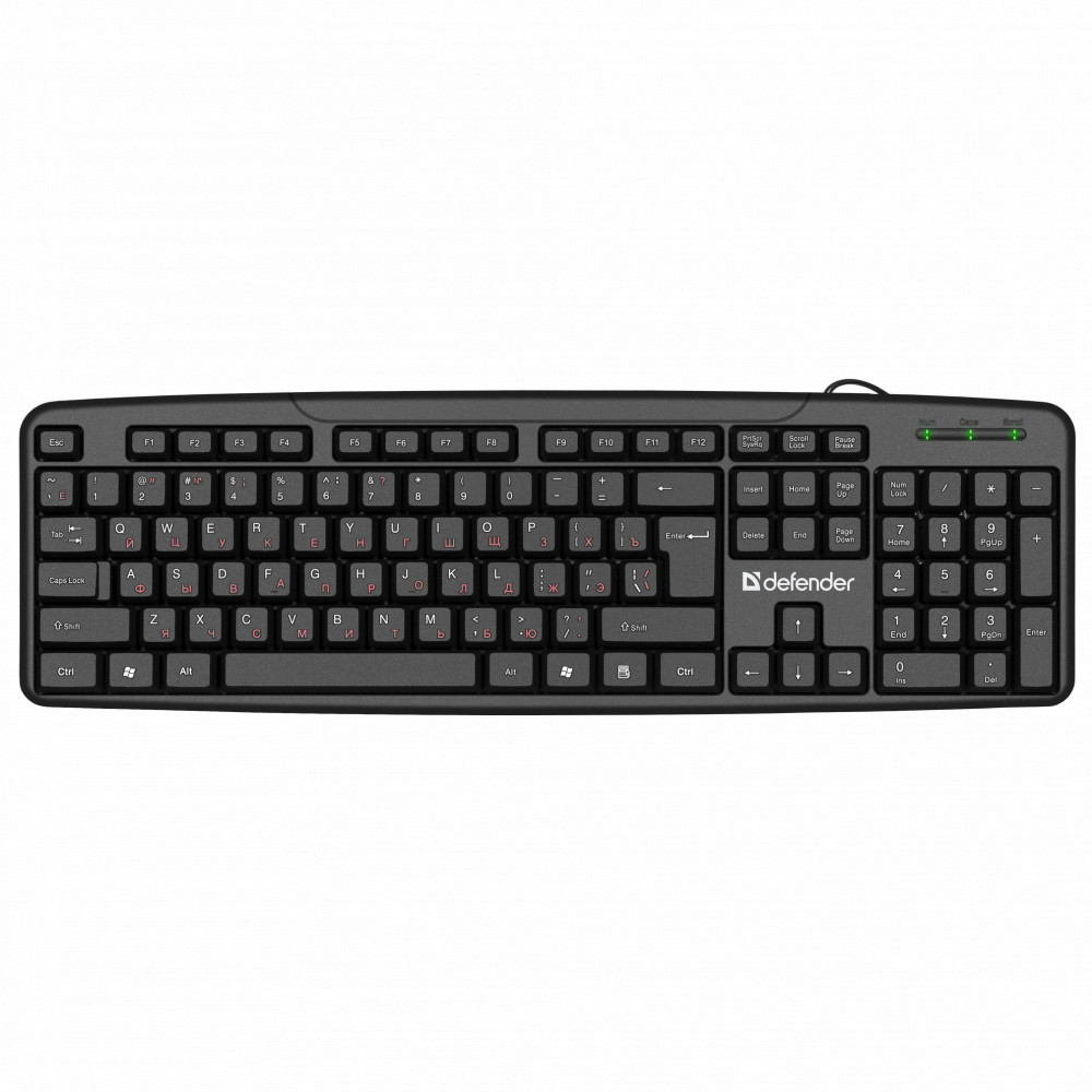 Клавиатура Defender Astra HB-588, Black 45588 Проводная, USB - миниатюра 3