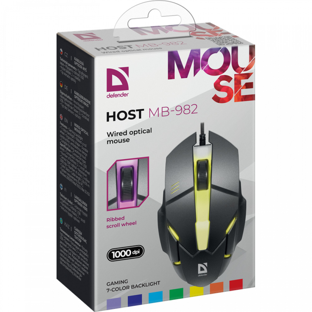 Мышь Defender Host MB-982 52982 Игровые, Проводная - миниатюра 4