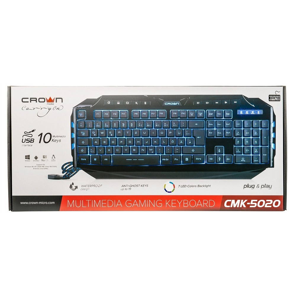 Клавиатура CROWN micro CMK-5020 Проводная, USB - миниатюра 6