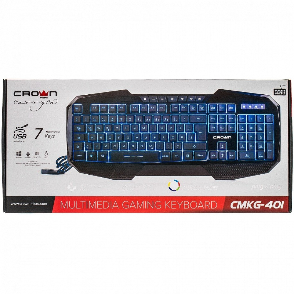Клавиатура CROWN micro CMKG-401 Проводная, USB - миниатюра 8