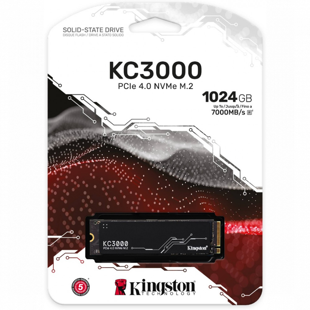 Жесткий диск Kingston KC3000 SKC3000S/1024G SSD (твердотельные), 1 ТБ, M.2, PCIe - миниатюра 6