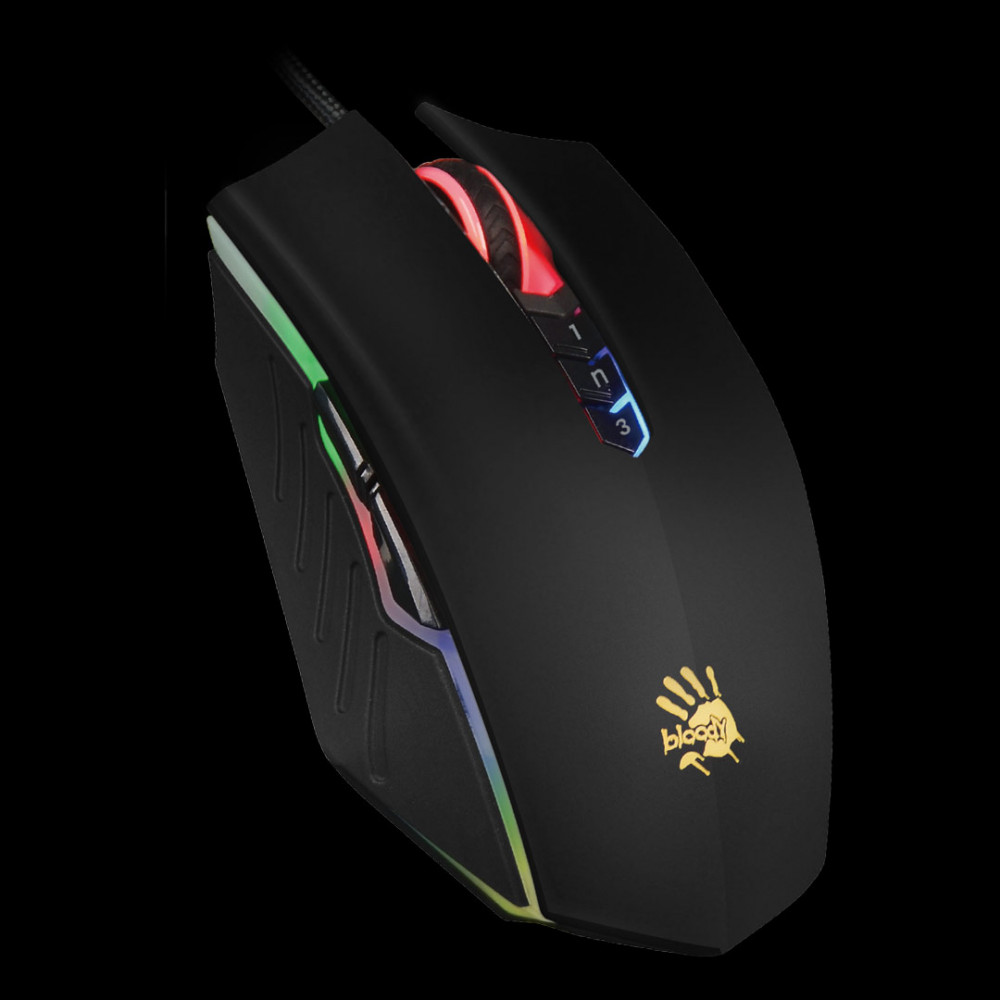 Мышь A4Tech A70 MATTE BLACK Игровые, Проводная - миниатюра 2