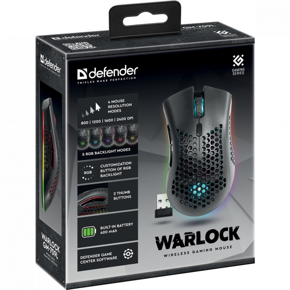 Мышь Defender Warlock GM-709L 52709 Игровые, Беспроводная - миниатюра 8