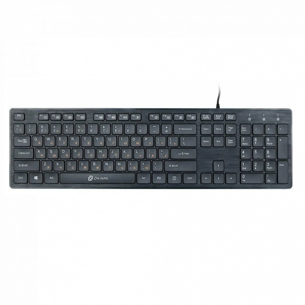 Клавиатура Oklick 520M2U slim Multimedia 1061587 Проводная, USB - миниатюра 2