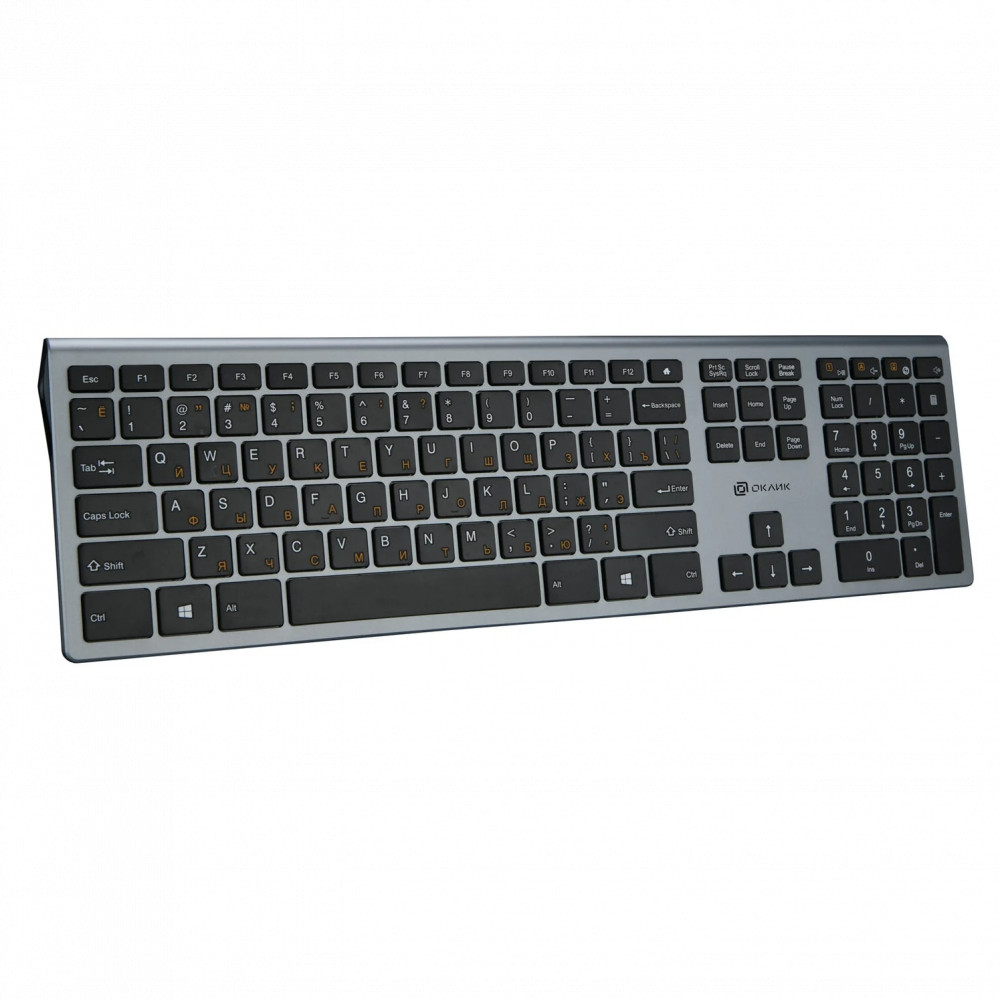 Клавиатура Oklick 890S серый 1196549 Беспроводная, Bluetooth - миниатюра 3