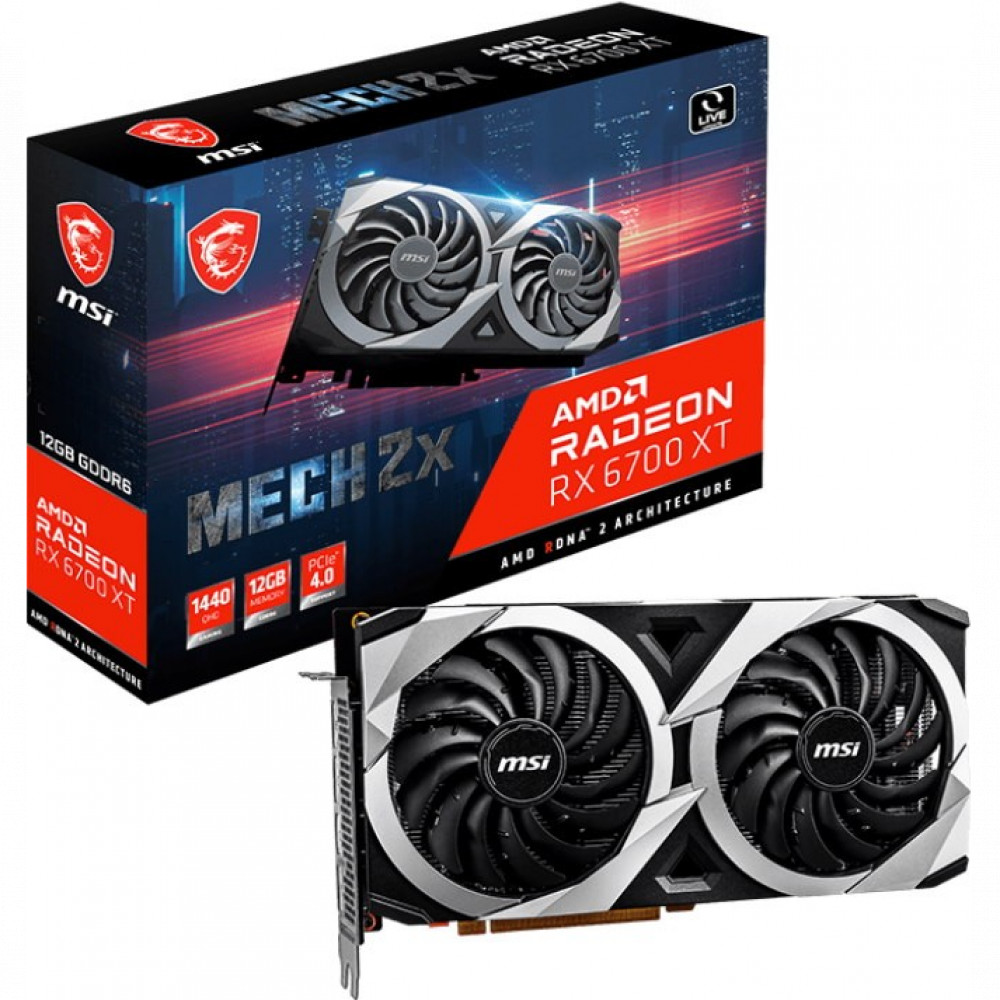 Видеокарта MSI RX 6700 XT MECH 2X RX 6700 XT MECH 2X 12G 12 ГБ - миниатюра 10