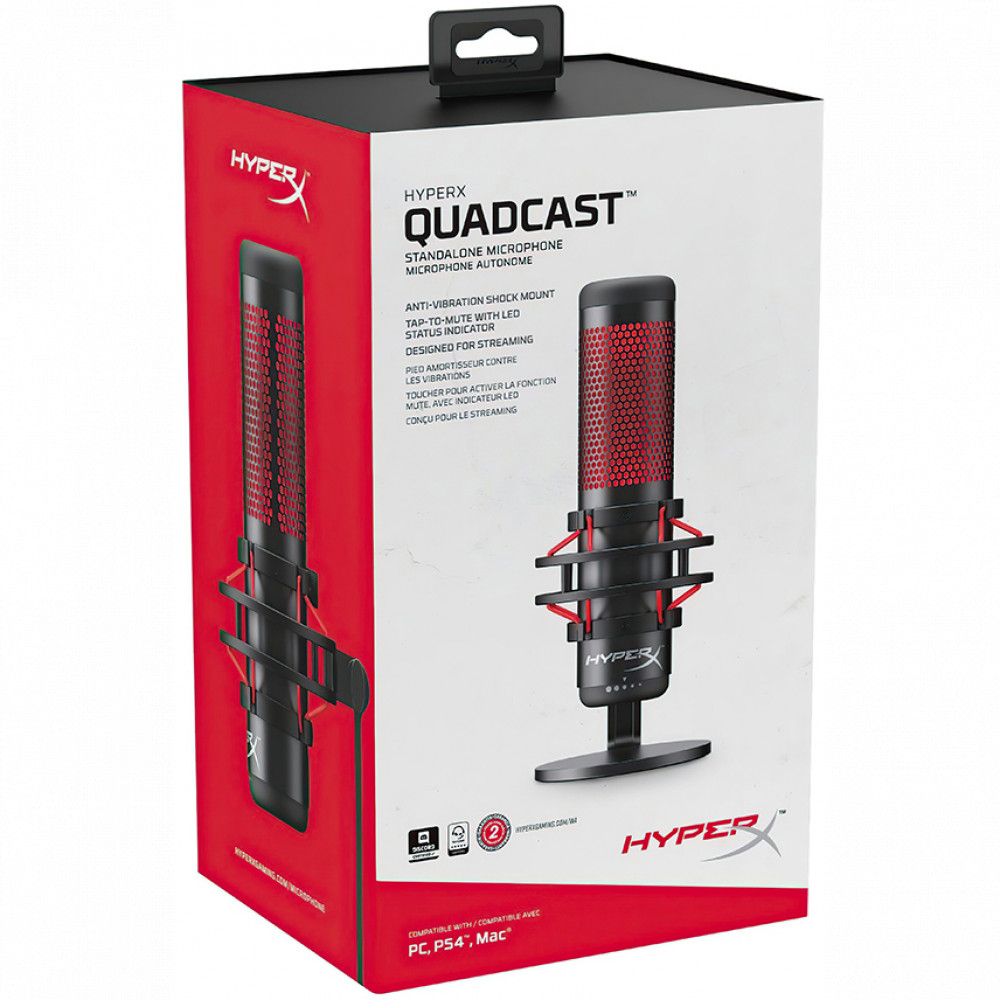 Микрофон HyperX QuadCast Standalon Microphone 4P5P6AA - миниатюра 6