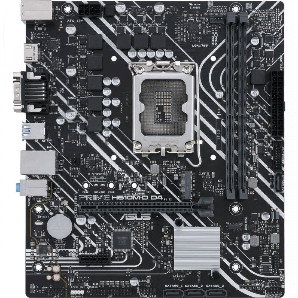 Материнская плата Asus PRIME H610M-D D4 90MB1A00-M0EAY0 Micro-ATX, LGA 1700 - миниатюра 6