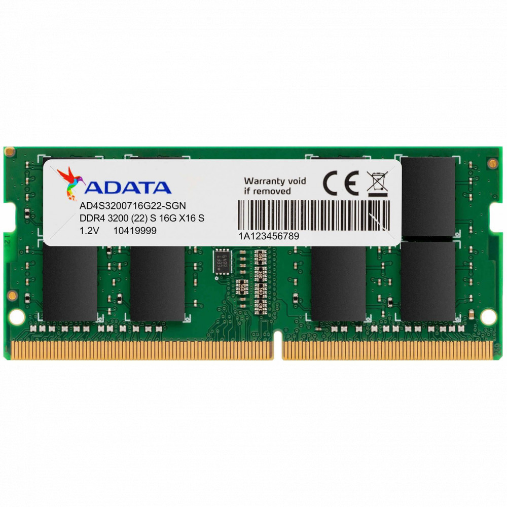 ОЗУ ADATA 8 ГБ AD4S32008G22-SGN SO-DIMM, DDR4, 8 Гб, 3200 МГц - миниатюра 2