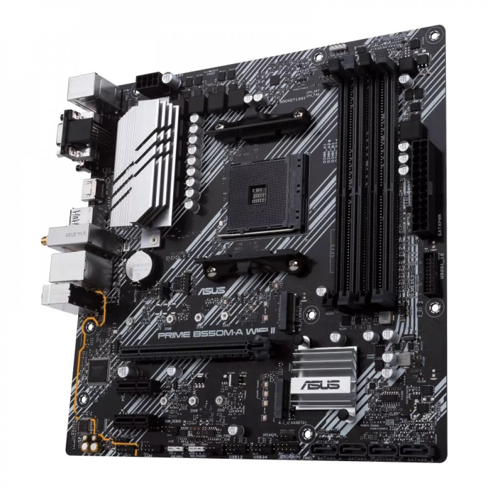 Материнская плата Asus PRIME B550M-A WIFI II Micro-ATX, AMD AM4 - миниатюра 7