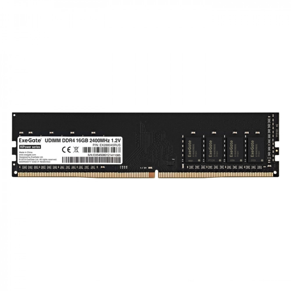 ОЗУ ExeGate HiPower EX288045RUS DIMM, DDR4, 16 Гб, 2400 МГц - миниатюра 2