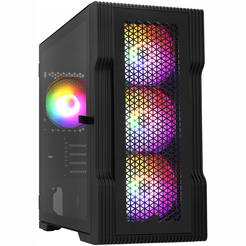 Корпус 1STPLAYER TRILOBITE T3 Black T3-BK-4F1 Mid-Tower - миниатюра 3