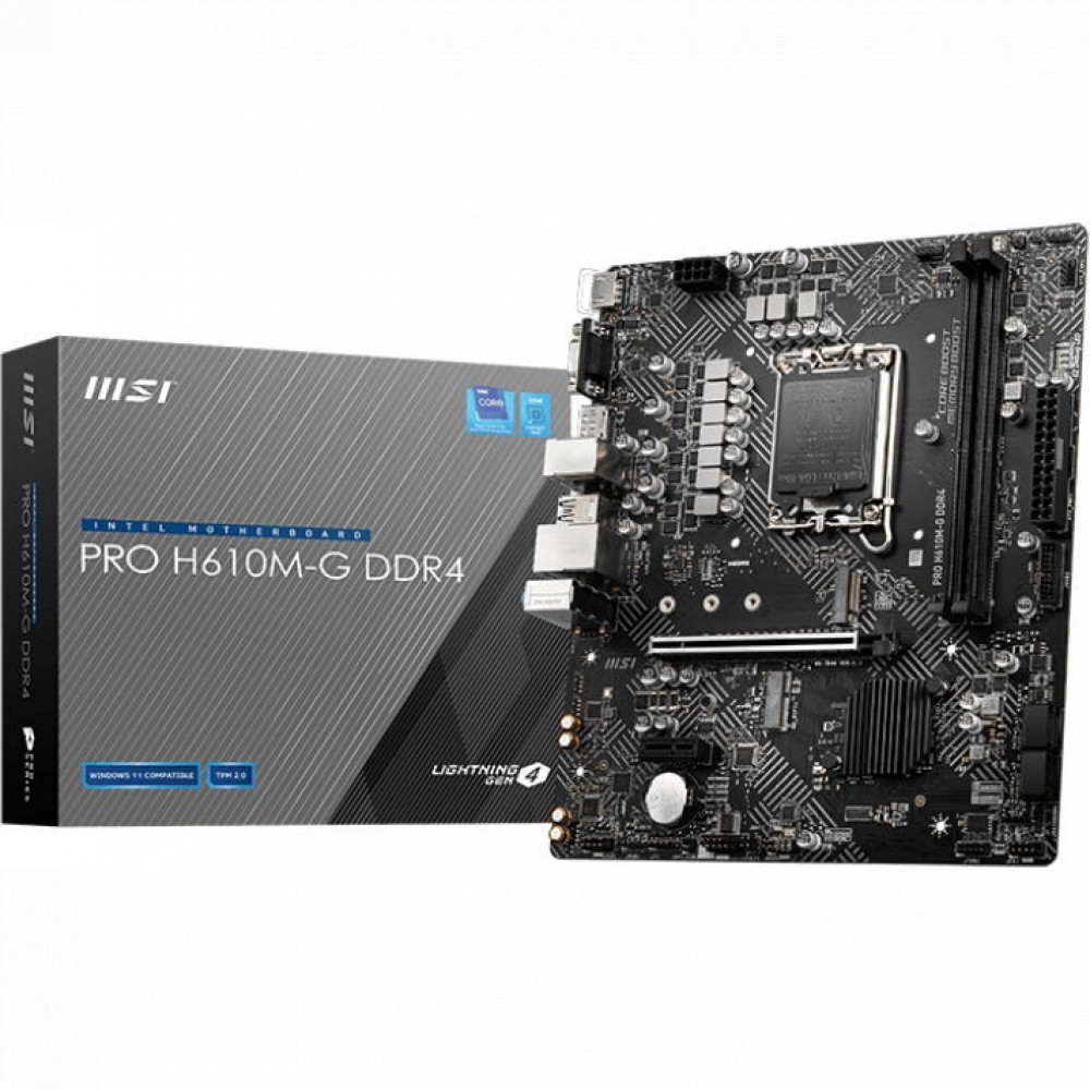 Материнская плата MSI PRO H610M-G DDR4 Micro-ATX, LGA 1700 - миниатюра 10