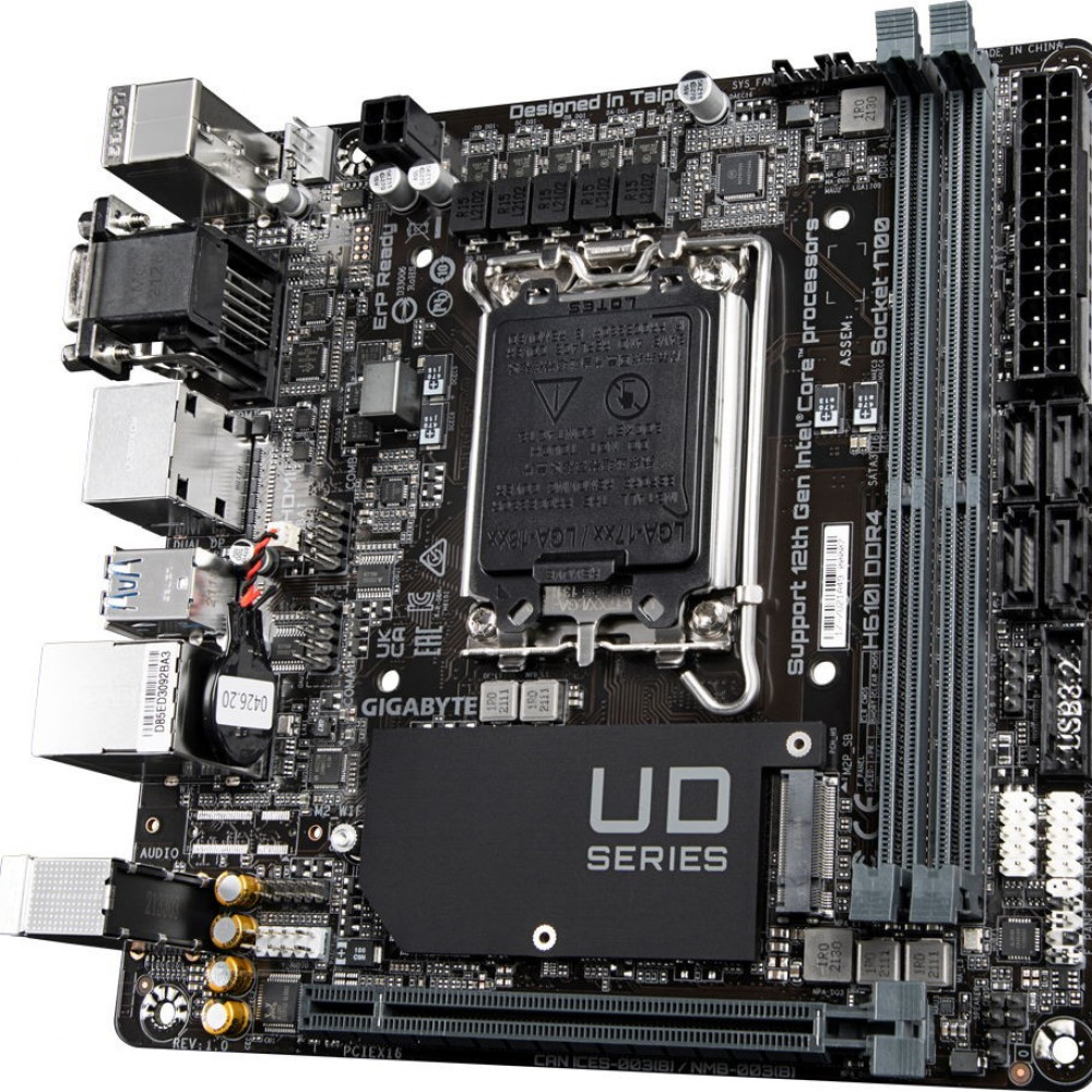 Материнская плата Gigabyte H610I DDR4 Mini-ITX, LGA 1700 - миниатюра 7
