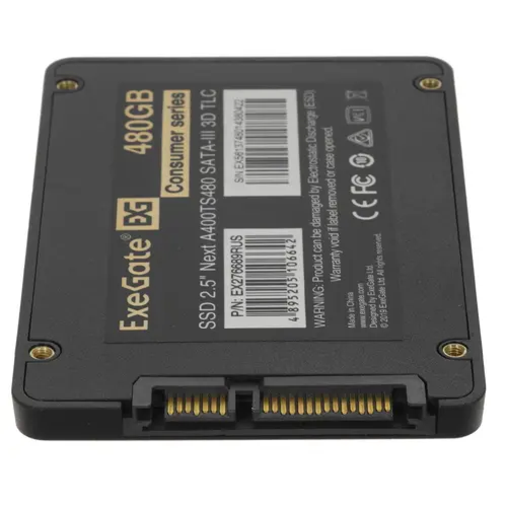 Жесткий диск ExeGate Next A400TS480 EX276689RUS SSD (твердотельные), 480 ГБ, 2.5 дюйма, SATA - миниатюра 6