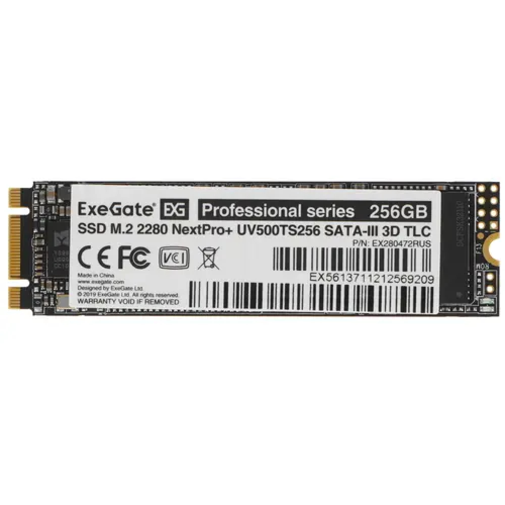Жесткий диск ExeGate NextPro+ UV500TS256 EX280472RUS SSD (твердотельные), 256 ГБ, M.2, SATA - миниатюра 3
