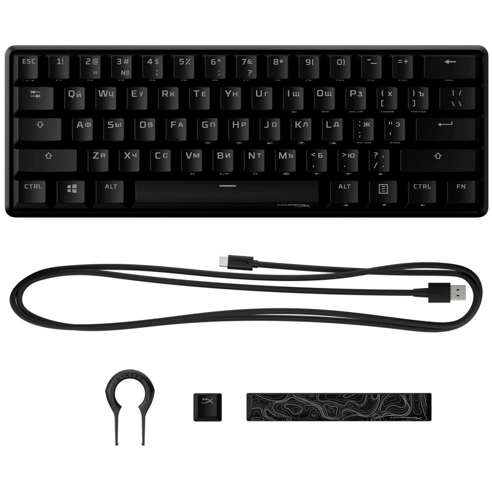 Клавиатура HyperX Alloy Origins 60 Black (Red switch) 4P5N0AA#ACB Проводная, USB - миниатюра 13