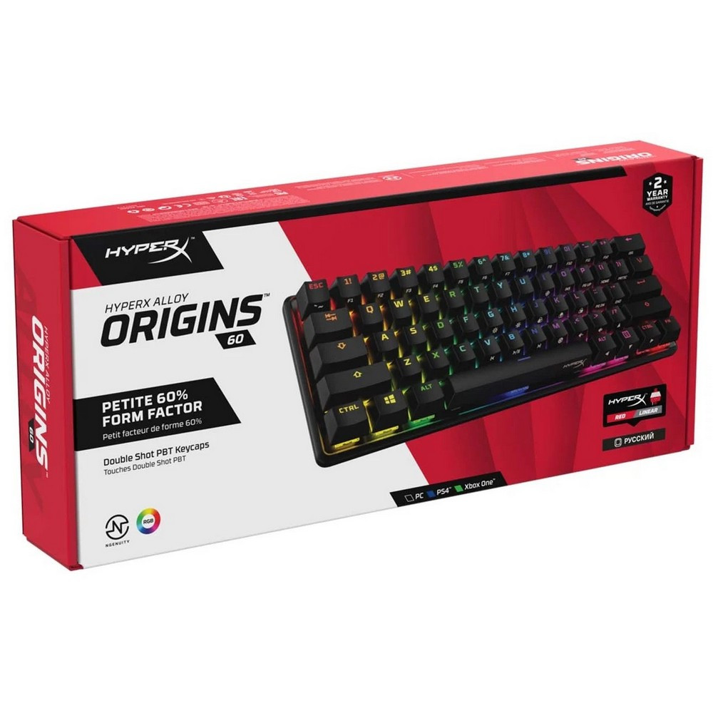 Клавиатура HyperX Alloy Origins 60 Black (Red switch) 4P5N0AA#ACB Проводная, USB - миниатюра 14