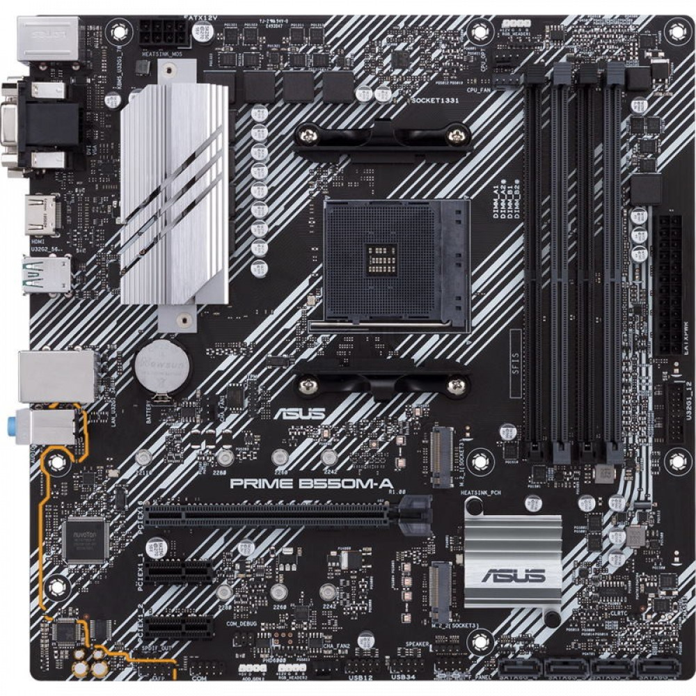 Материнская плата Asus PRIME B550M-A 90MB14I0-M0EAY0 Micro-ATX, AMD AM4 - миниатюра 6