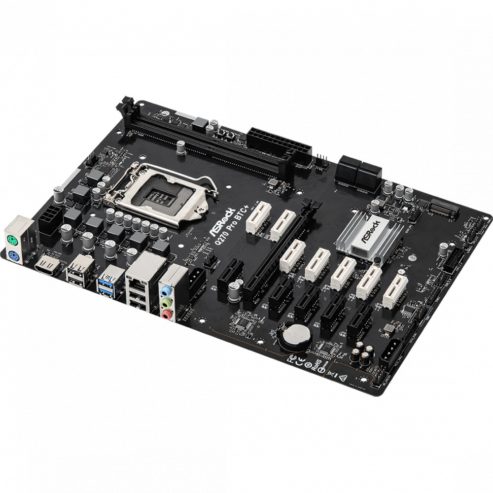 Материнская плата ASRock Q270 PRO BTC+ ATX, LGA 1151 - миниатюра 9