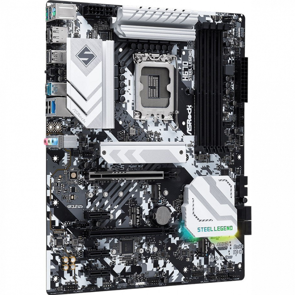 Материнская плата ASRock H670 STEEL LEGEND ATX, LGA 1700