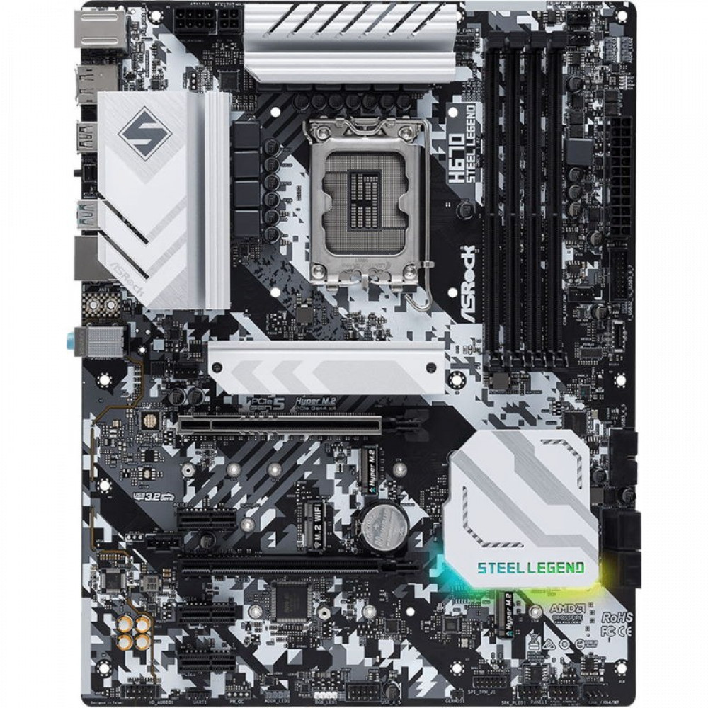 Материнская плата ASRock H670 STEEL LEGEND ATX, LGA 1700 - миниатюра 6