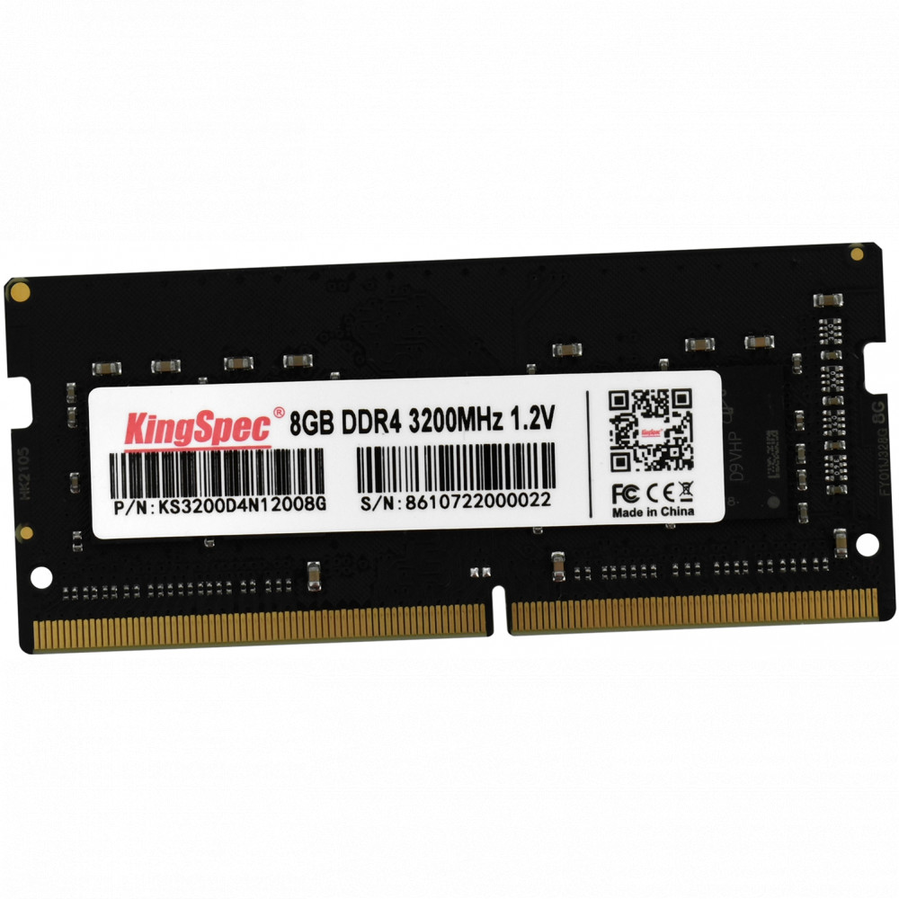 ОЗУ KingSpec 8 ГБ KS3200D4N12008G SO-DIMM, DDR4, 8 Гб, 3200 МГц - миниатюра 2