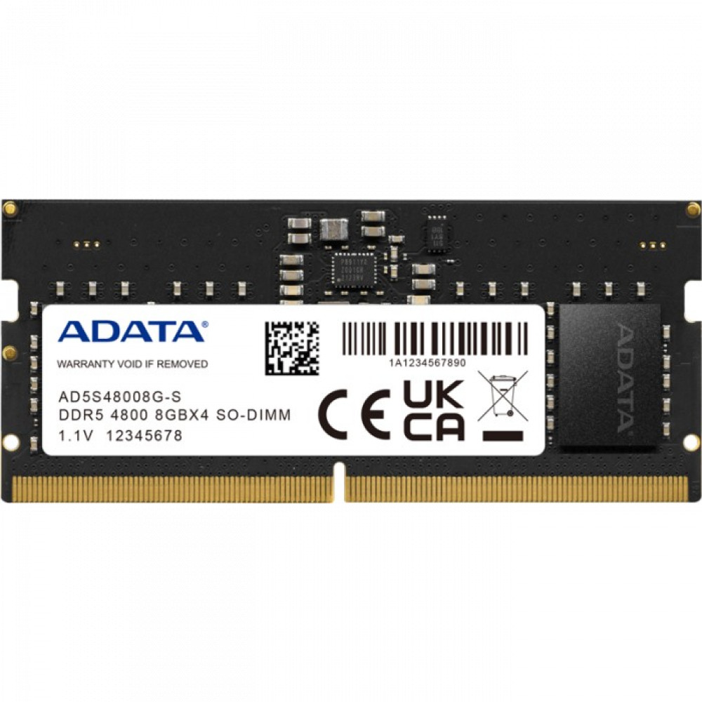 ОЗУ ADATA AD5S48008G-S SO-DIMM, DDR5, 8 Гб, 4800 МГц - миниатюра 2