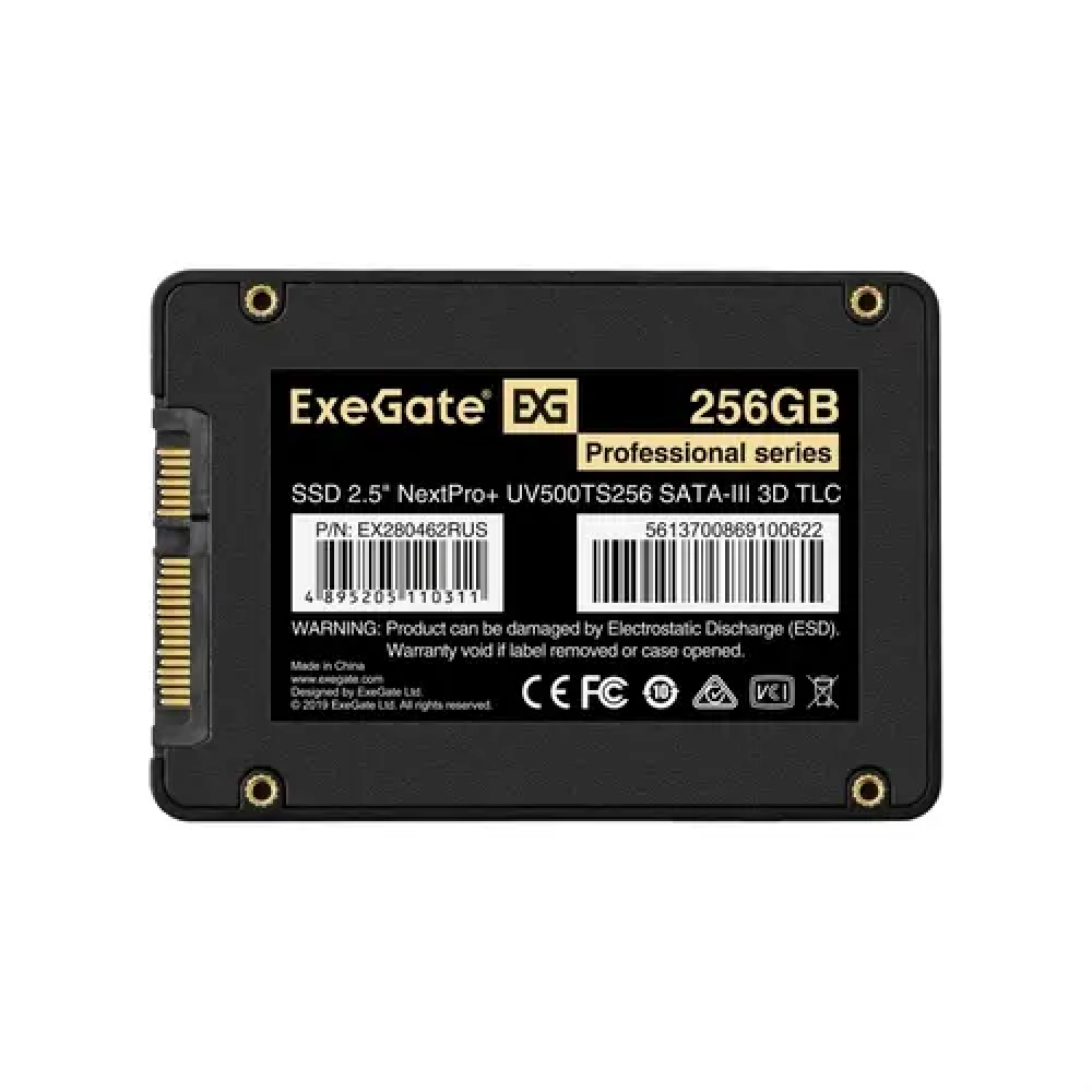 Жесткий диск ExeGate NextPro+ UV500TS256 EX280462RUS SSD (твердотельные), 256 ГБ, 2.5 дюйма, SATA - миниатюра 5