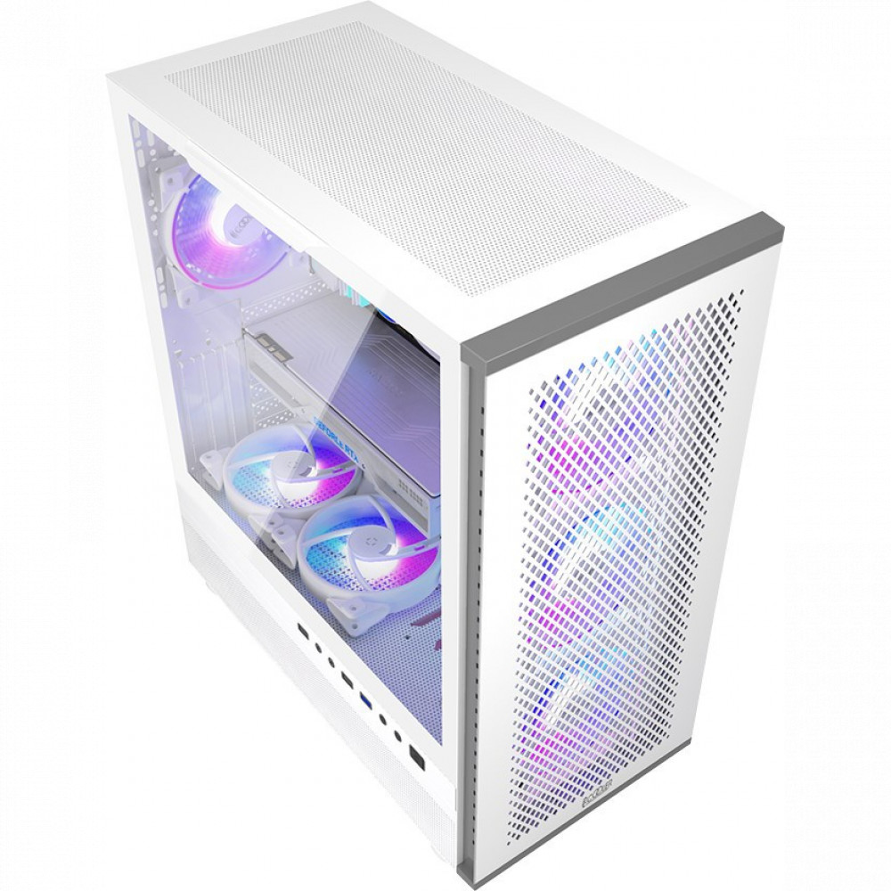 Корпус PCcooler MASTER ME200 MESH White MASTER ME200W MESH Mid-Tower - миниатюра 6