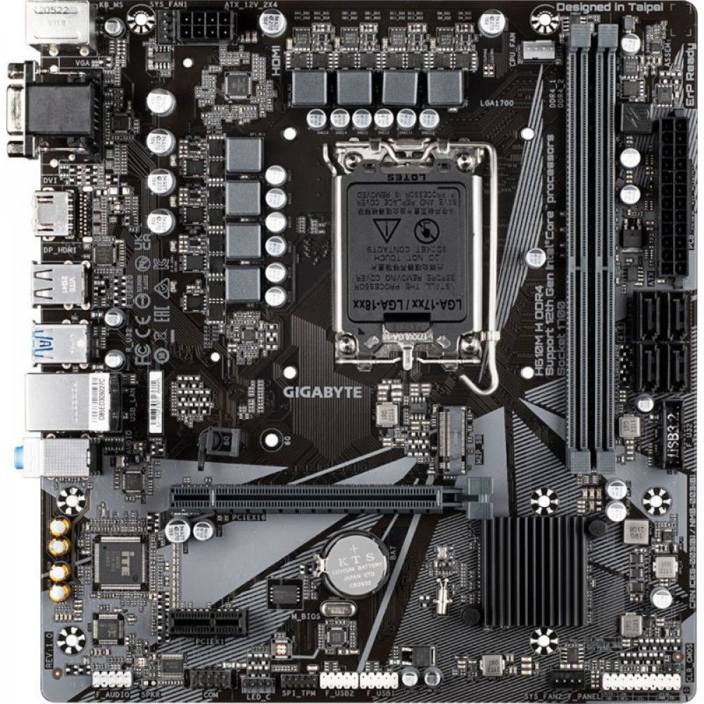 Материнская плата Gigabyte H610M H DDR4 Micro-ATX, LGA 1700 - миниатюра 7