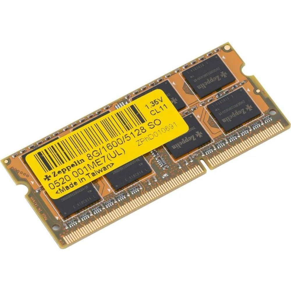 ОЗУ Zeppelin 4 ГБ Z 4G/1600/5128 SO 1.35V SO-DIMM, DDR3, 4 Гб, 1600 МГц - миниатюра 2