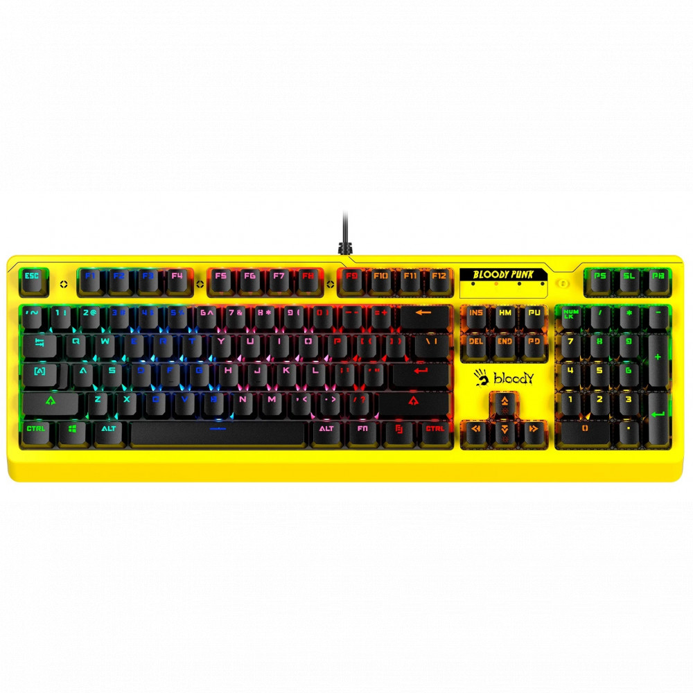 Клавиатура A4Tech B810RC YELLOW RGB Проводная, USB - миниатюра 9