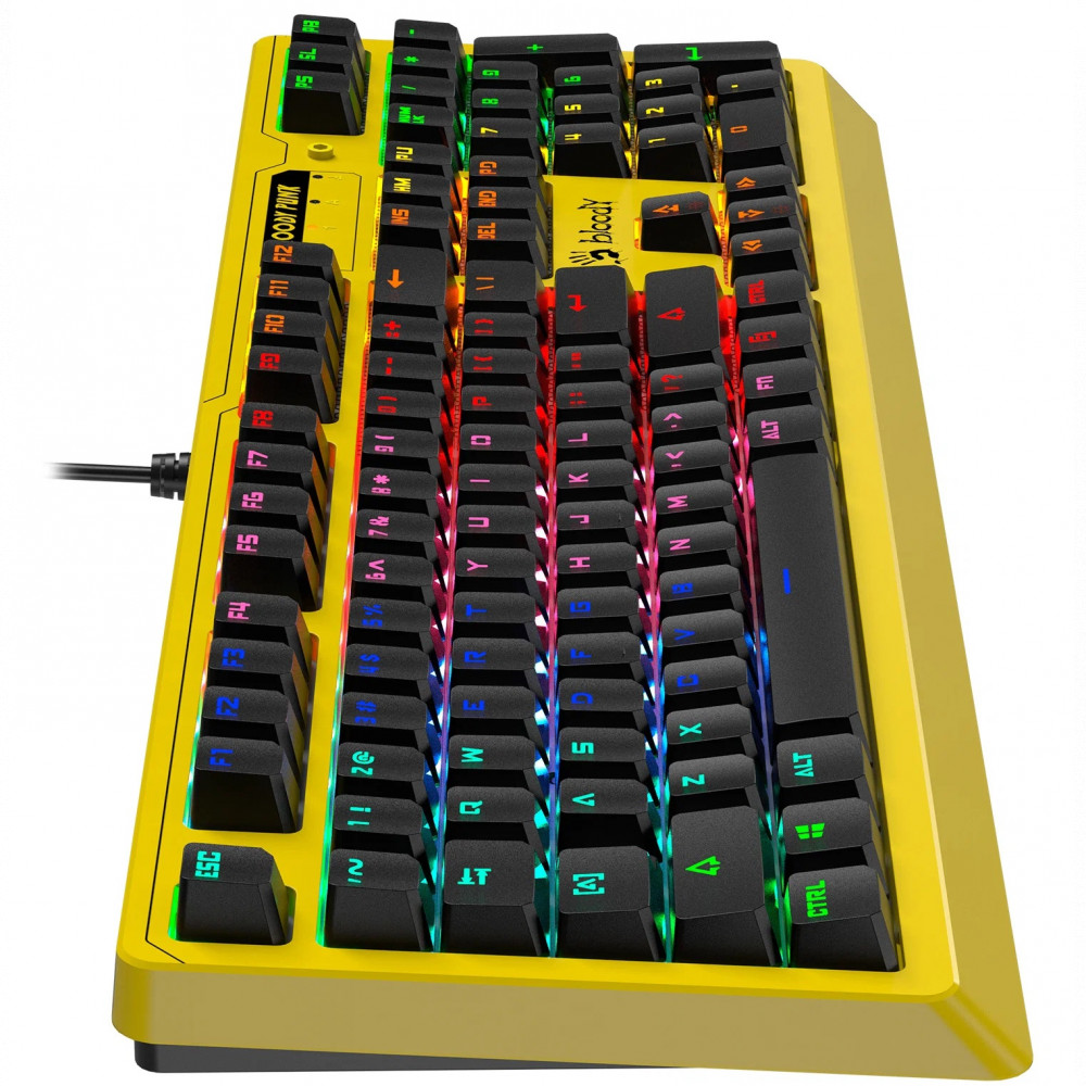 Клавиатура A4Tech B810RC YELLOW RGB Проводная, USB - миниатюра 14