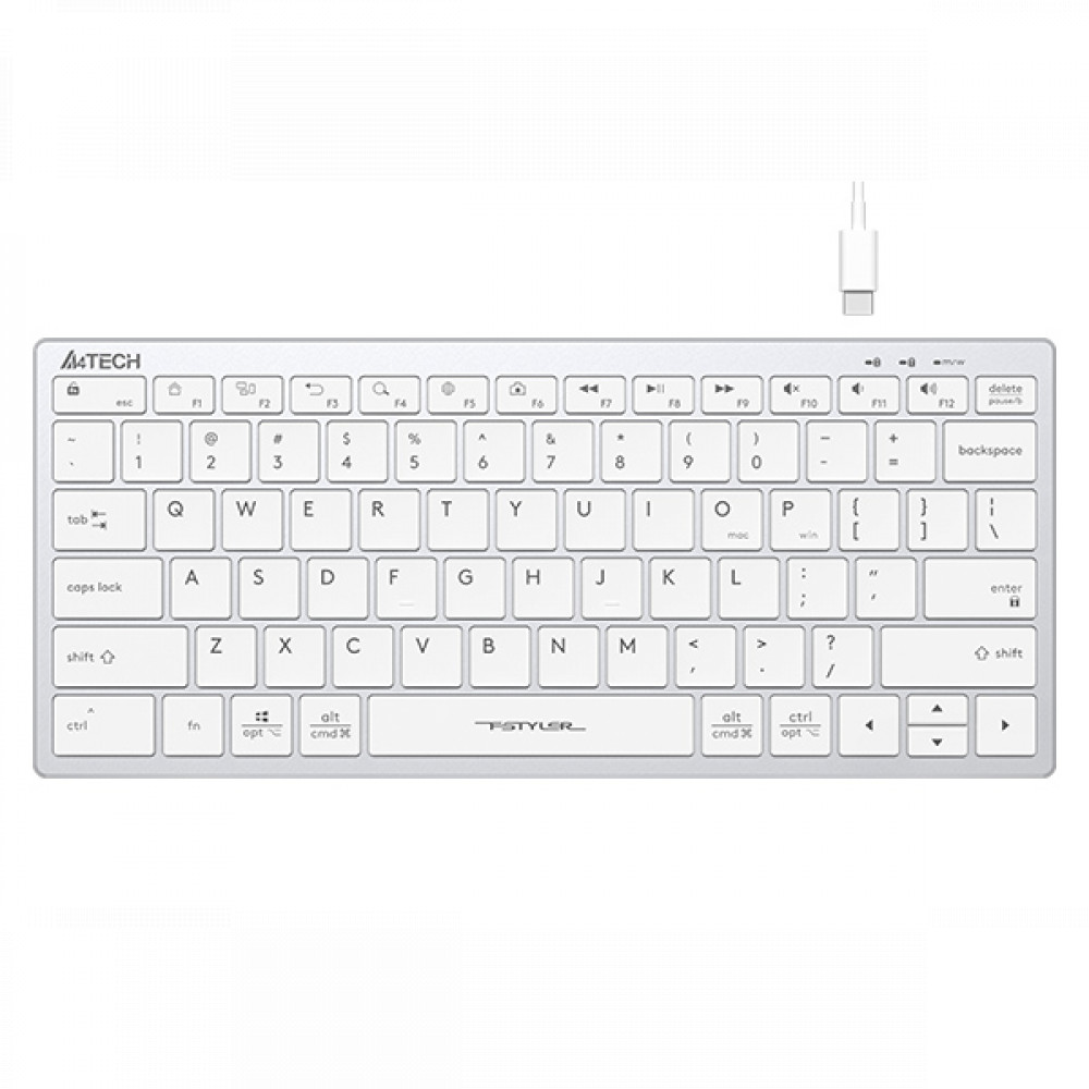 Клавиатура A4Tech Fstyler FX51 белый Проводная, USB - миниатюра 4