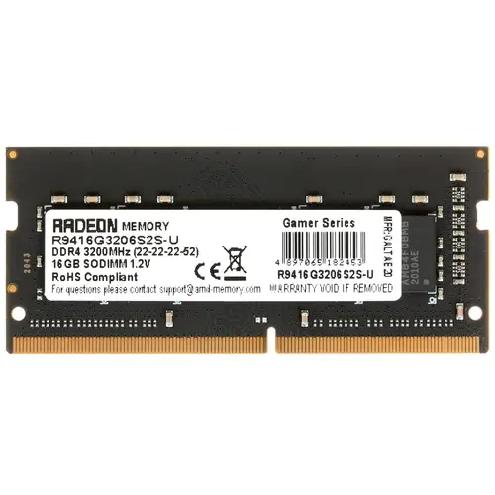 ОЗУ AMD Radeon R7 R9416G3206S2S-U SO-DIMM, DDR4, 16 Гб, 3200 МГц - миниатюра 5