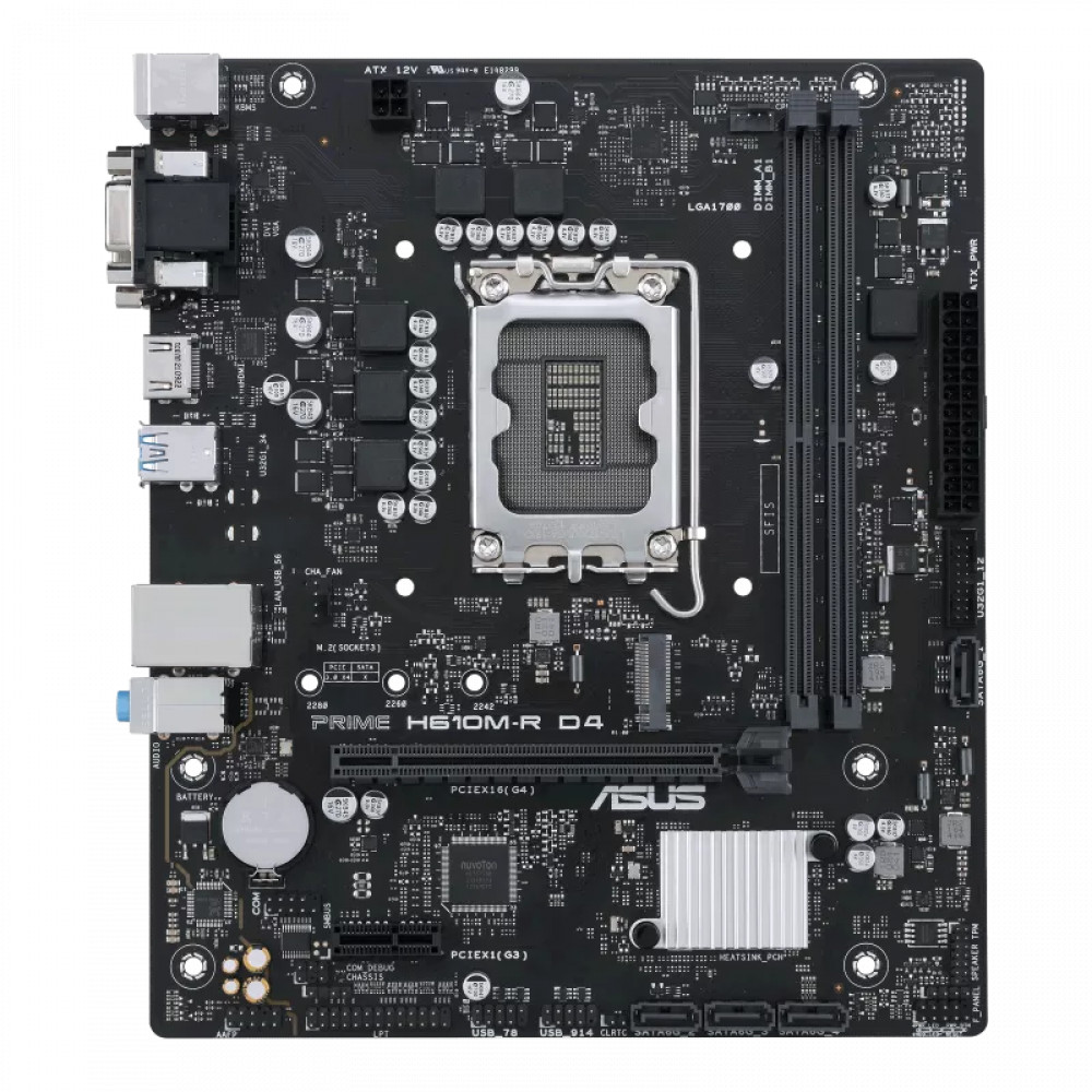 Материнская плата Asus PRIME H610M-R D4-SI Micro-ATX, LGA 1700 - миниатюра 6