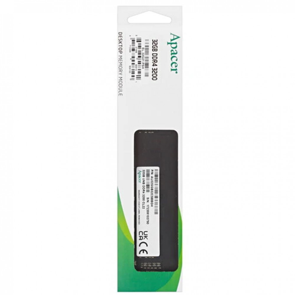 ОЗУ Apacer EL.32G21.PSH DIMM, DDR4, 32 Гб, 3200 МГц - миниатюра 6