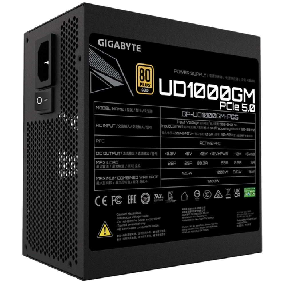 Блок питания Gigabyte UD1000GM PG5 GP-UD1000GM PG5 1000 Вт - миниатюра 13