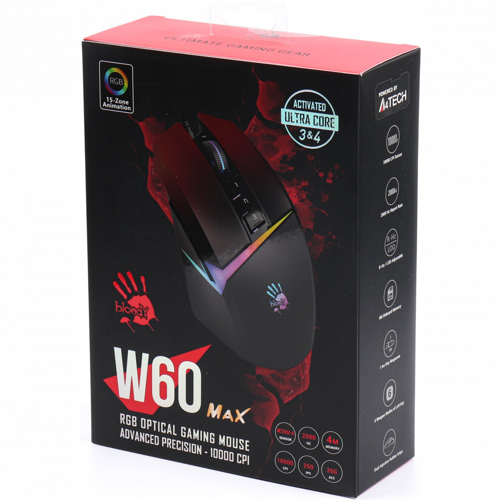 Мышь Bloody W60-Max Red Игровые, Проводная - миниатюра 10