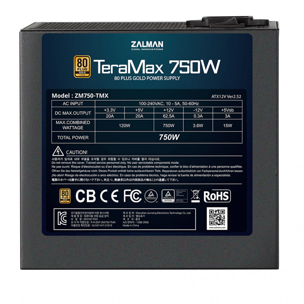 Блок питания Zalman TeraMax ZM750-TMX 750 Вт - миниатюра 7