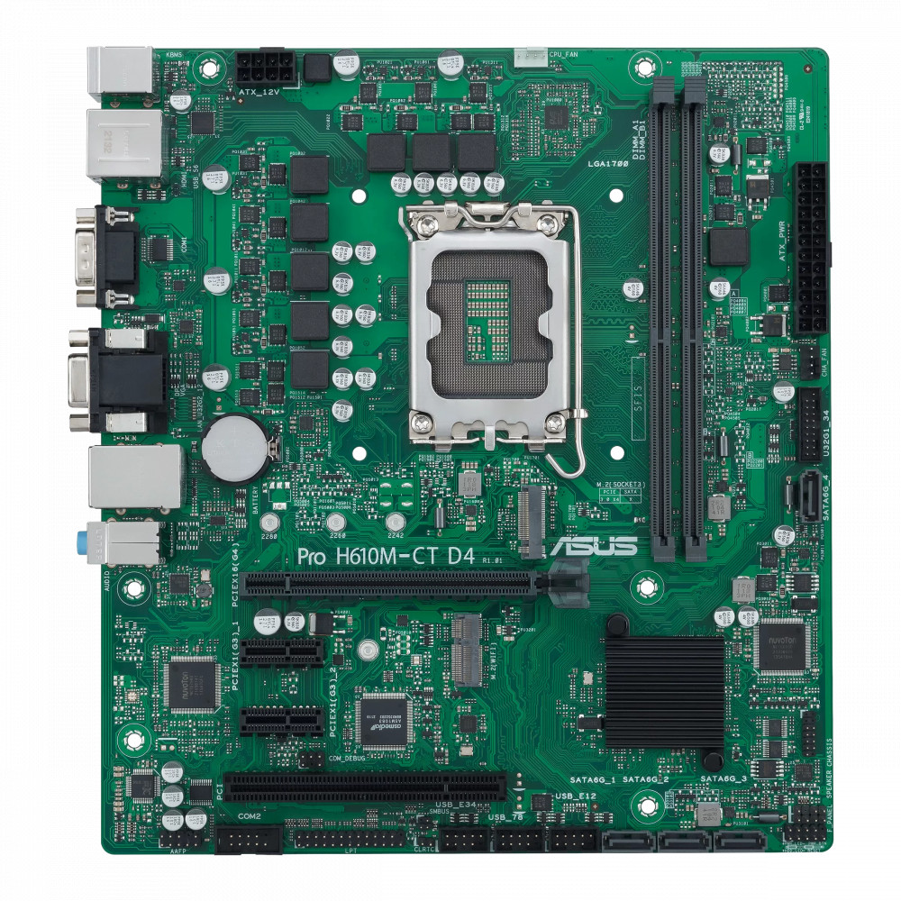 Материнская плата Asus PRO H610M-C D4-CSM Mini-ATX, LGA 1700 - миниатюра 6