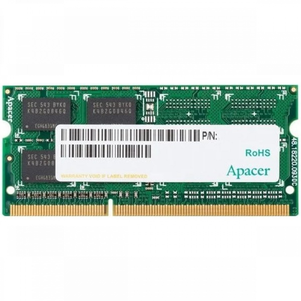 ОЗУ Apacer DS.04G2K.KAM AS04GFA60CATBGC SO-DIMM, DDR3, 4 Гб, 1600 МГц - миниатюра 2