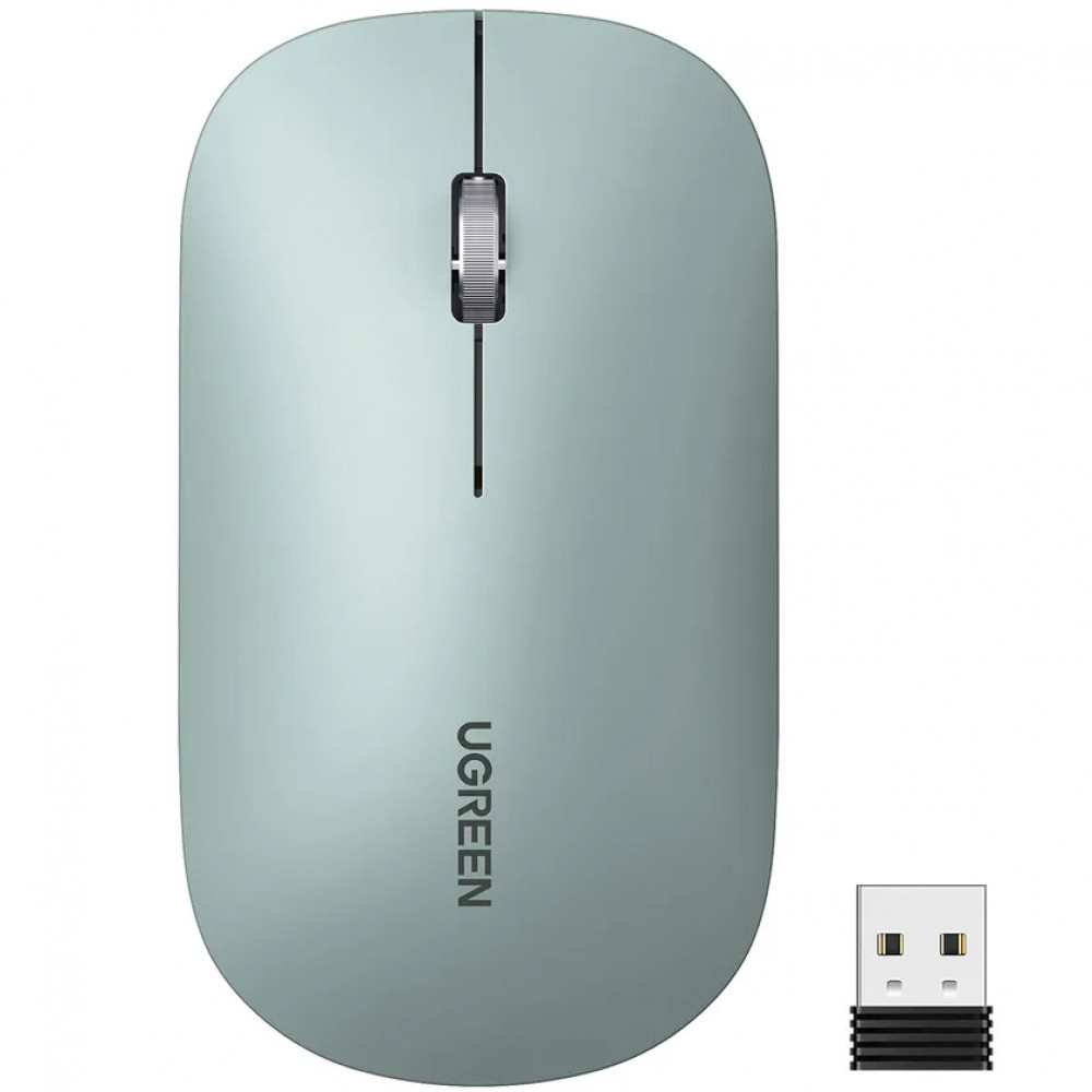 Мышь UGREEN MU001 Wireless Mouse Green 90374 Бюджетные, Беспроводная - миниатюра 3