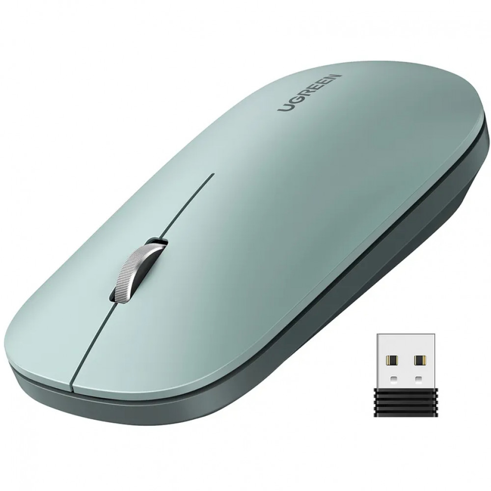 Мышь UGREEN MU001 Wireless Mouse Green 90374 Бюджетные, Беспроводная - миниатюра 4