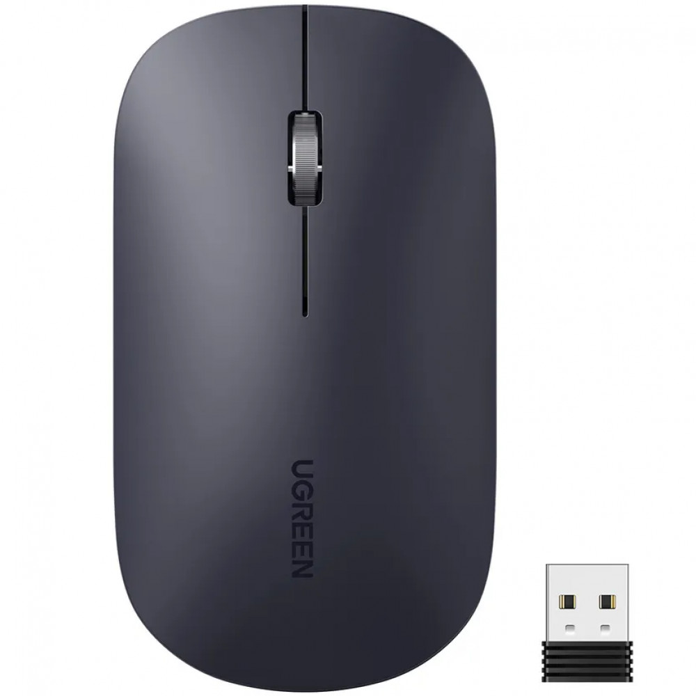 Мышь UGREEN MU001 Wireless Mouse Black 90372 Бюджетные, Беспроводная - миниатюра 3