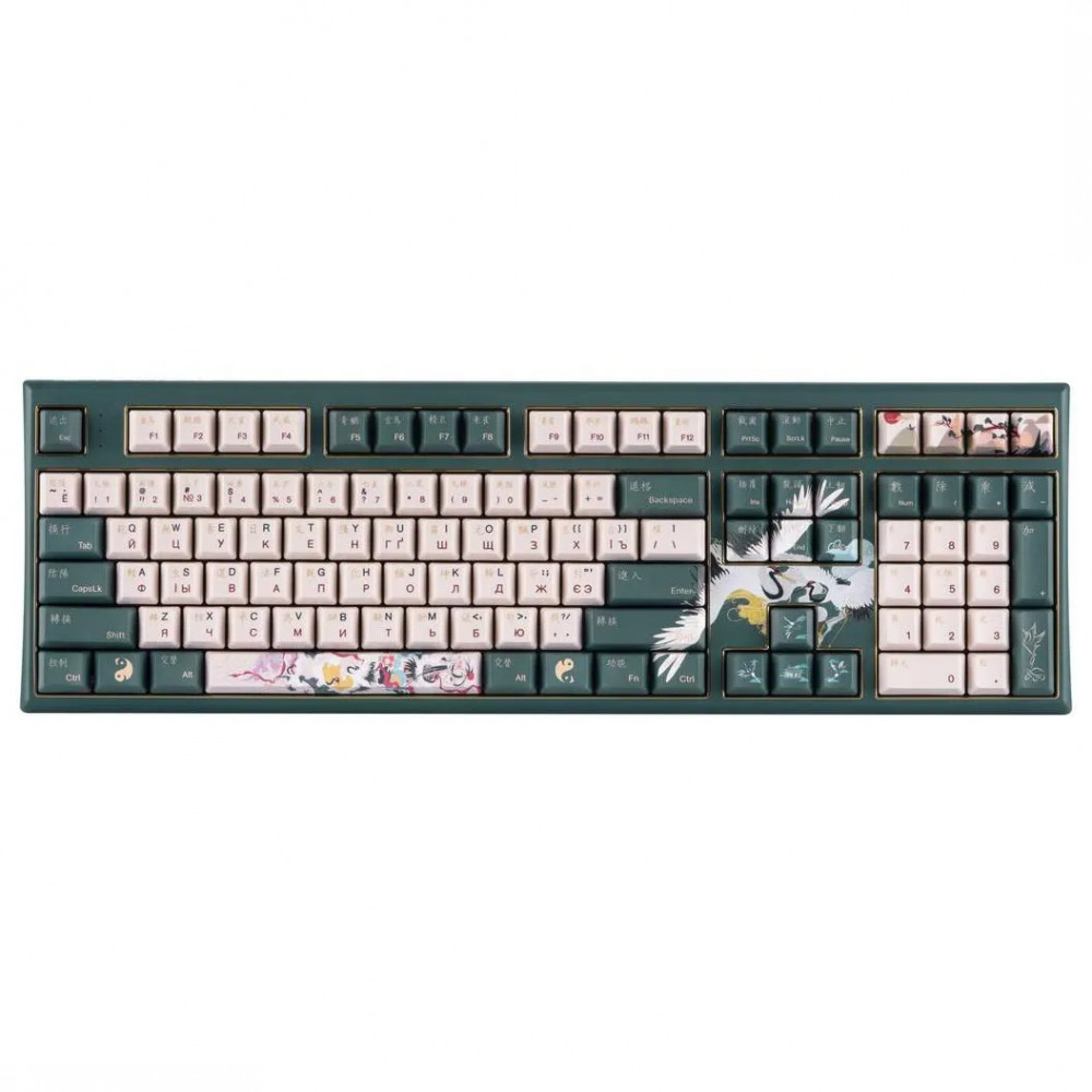 Клавиатура Varmilo Crane, VBM108, Wired, Multimedia, Gaming, Varmilo EC V2 Sakura, Green, USB 390220 Проводная, USB - миниатюра 5