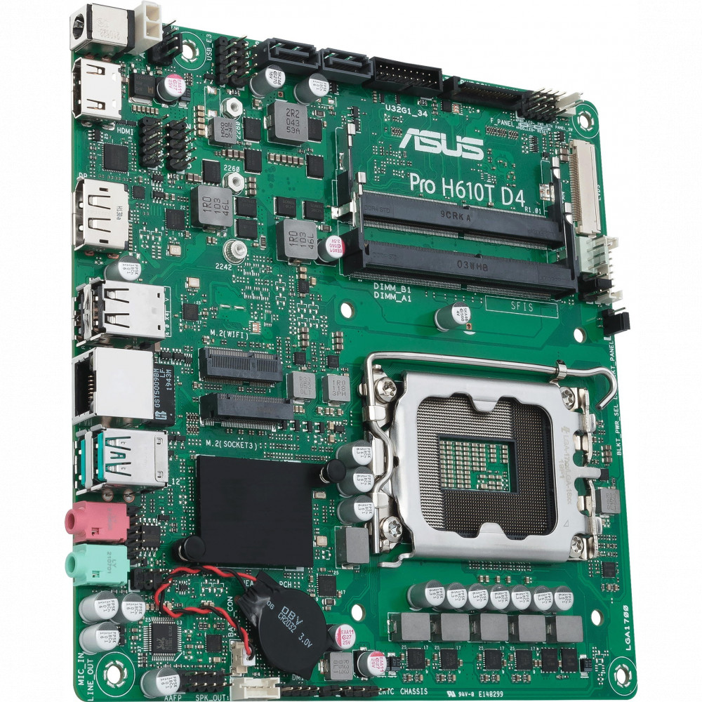 Материнская плата Asus PRO H610T D4-CSM Mini-ATX, LGA 1700 - миниатюра 9