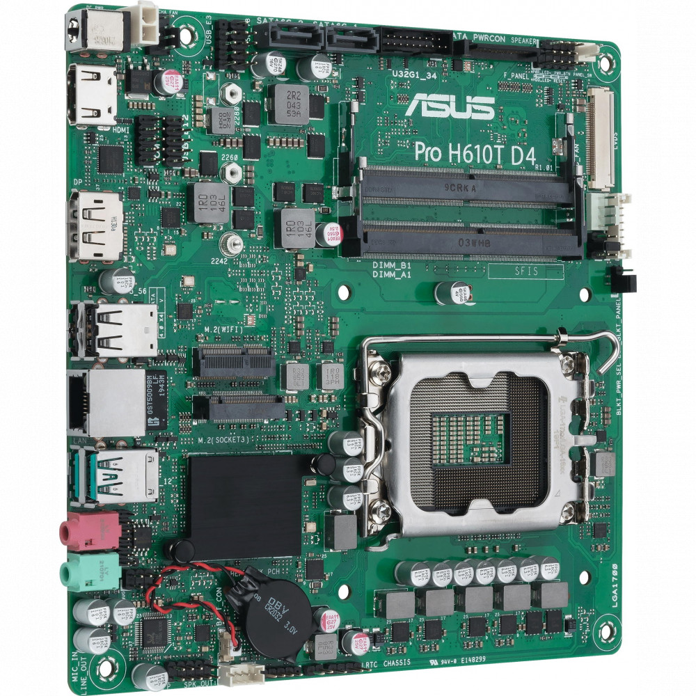 Материнская плата Asus PRO H610T D4-CSM Mini-ATX, LGA 1700 - миниатюра 7